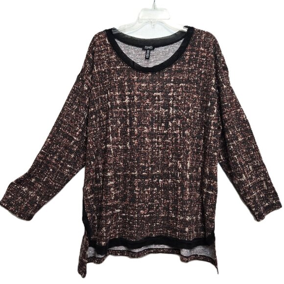 JONES NEW YORK Woman’s Multicolor Top Blouse Shirt. Tex Tweed Sandstone Size 3X - Picture 1 of 4
